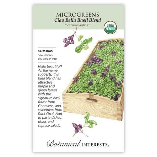 Ciao Bella Basil Blend Microgreens Seeds Organic
