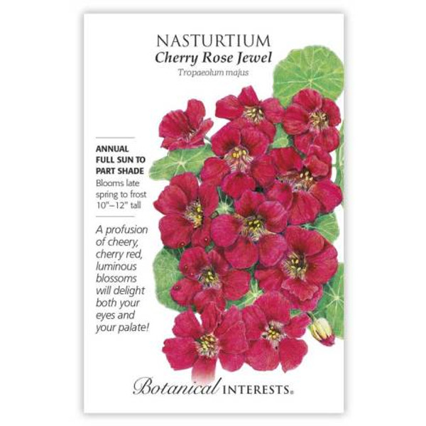 Cherry Rose Jewel Nasturtium Seeds - Packet