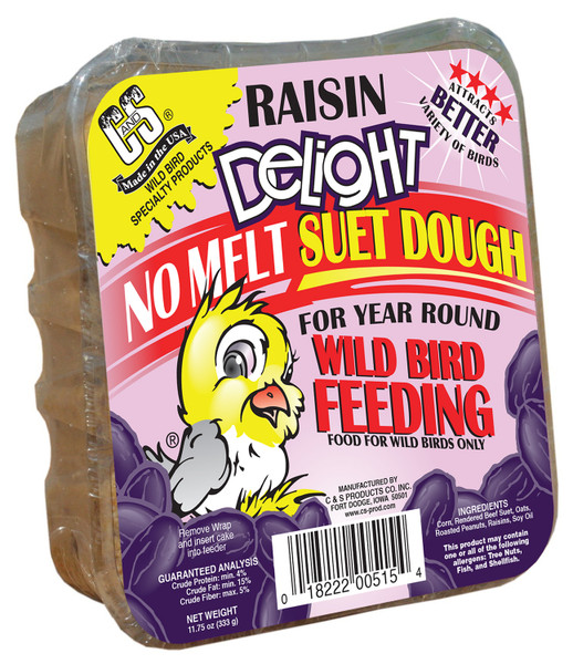 Raisin Delight No Melt Suet Dough - 11.75 oz
