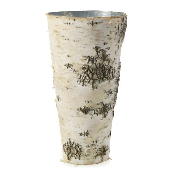 Birch Vase withzinc 4.75"x 9"