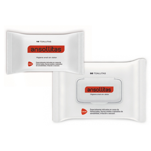 Lacer ansollitas toallitas higiene anal 10 UDS