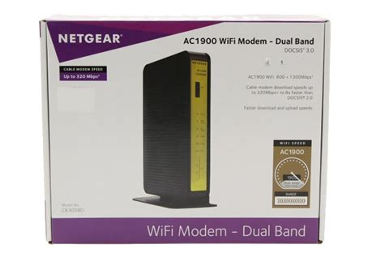 NETGEAR - Nighthawk AC1900 DOCSIS 3.0 Cable Modem + WiFi Router