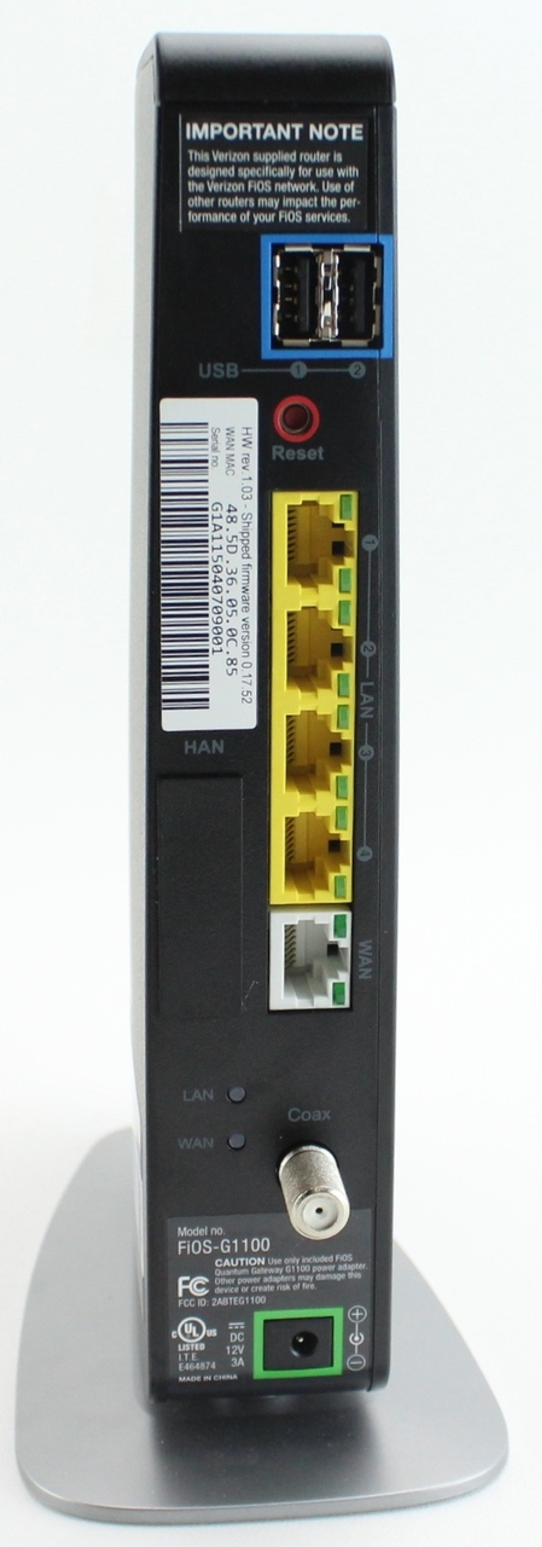 Verizon FiOS Modem Quantum Gateway AC1750 Wi-Fi