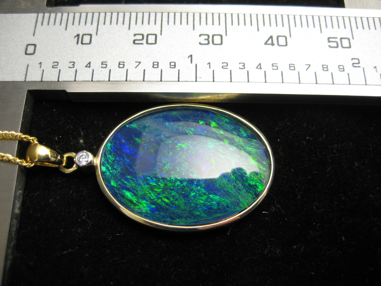 Australian Opal Natural Black Triplet Opal Pendant FREE JEWELLERY