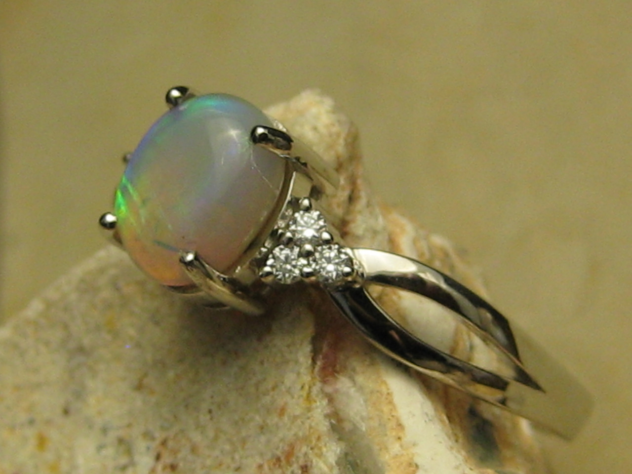 Charades - Dark Crystal Opal Ring