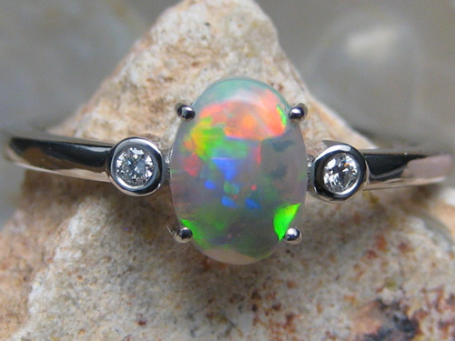 crystal opal ring
