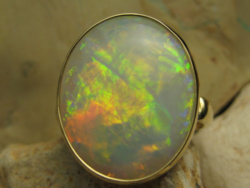 fire opal ring
