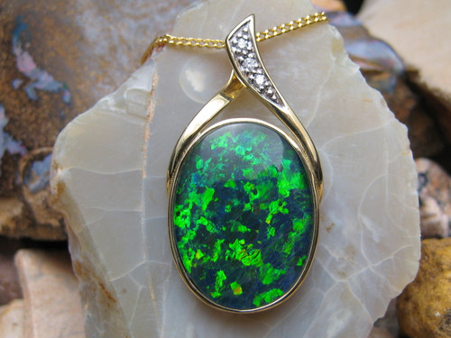 Opal triplet pendant