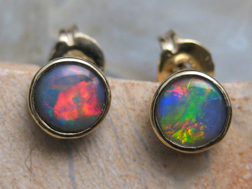 black opal earrings