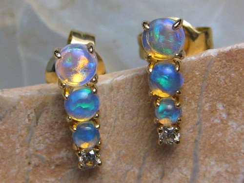crystal opal earrings