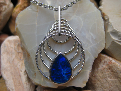 modern opal pendant