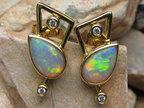 crystal opal earrings