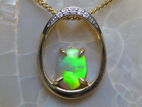 black opal pendant