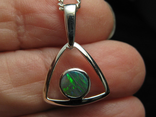 black opal pendant