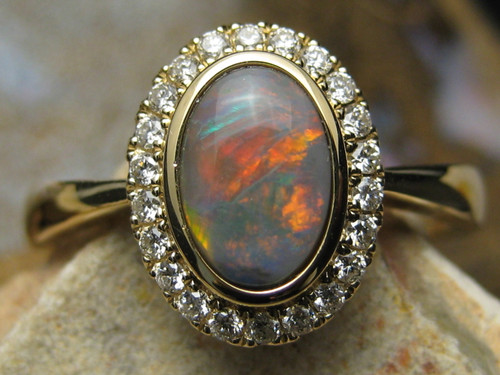 fire opal ring
