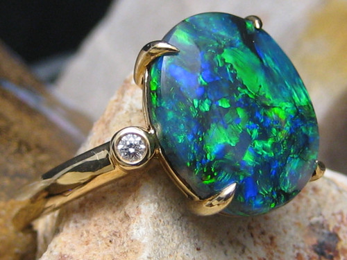black opal ring