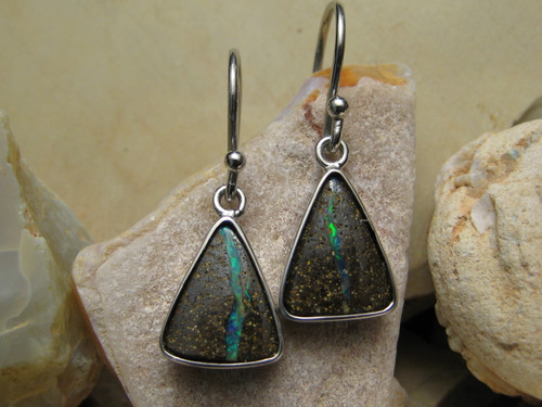 boulder opal earrings