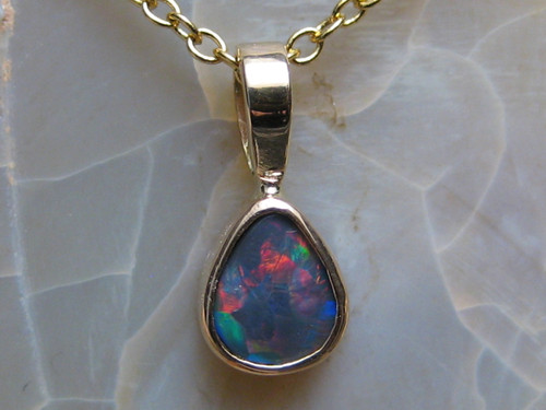 black opal pendant