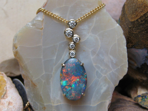 black opal pendant