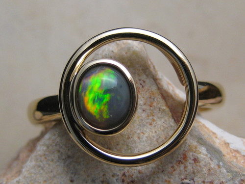circle design opal ring