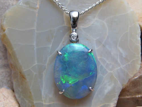 black opal pendant