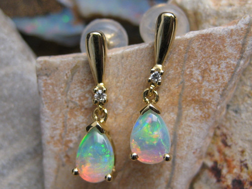 crystal opal earrings