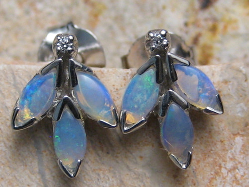 crystal opal earrings
