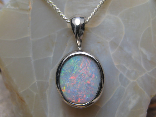 white opal pendant
