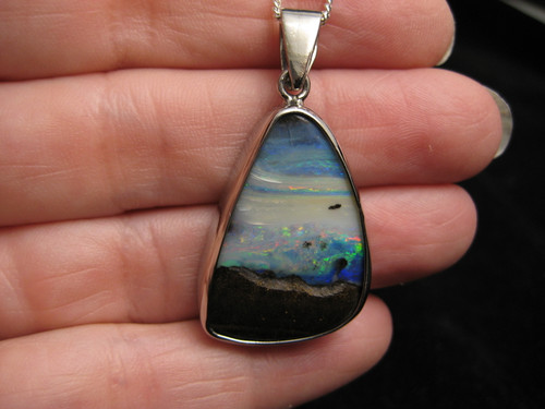 boulder opal pendant