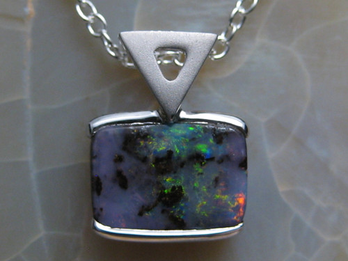 boulder opal pendant