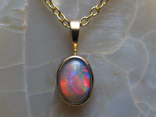 fire opal pendant