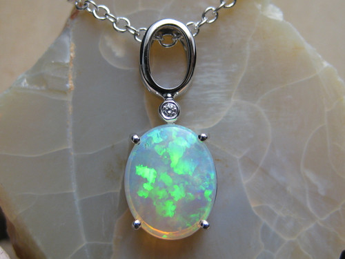 crystal opal pendant