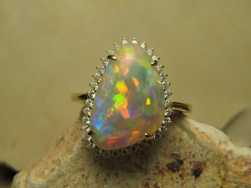 Fire opal ring