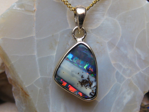 boulder opal pendant