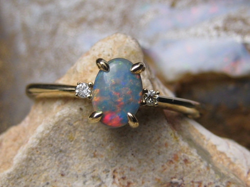 black opal ring