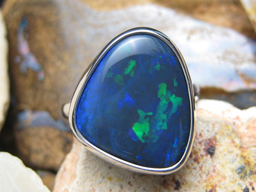 Pensacola - Black Opal Ring