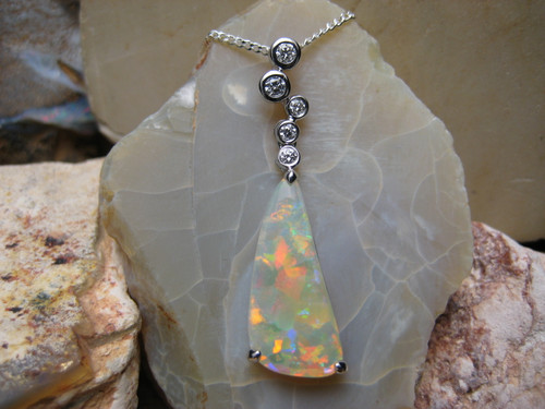 crystal opal pendant