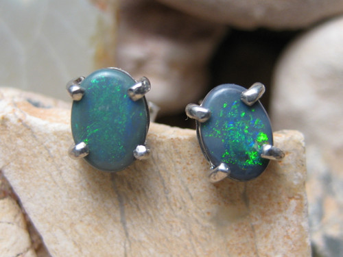 black opal earrings