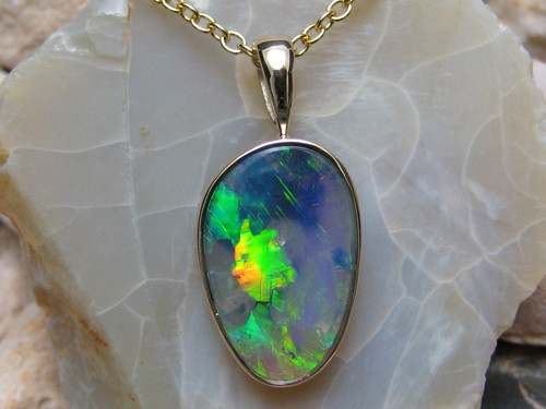 black opal pendant