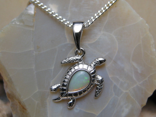 opal turtle necklace