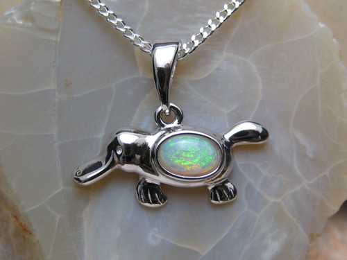 opal platypus necklace