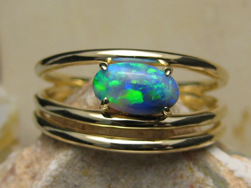 black opal ring