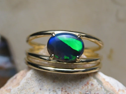black opal ring
