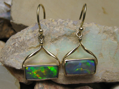 black opal earrings