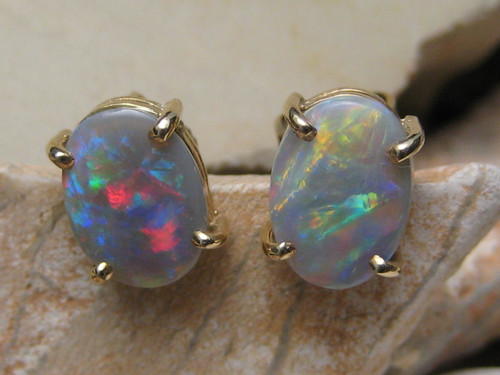 black opal earrings