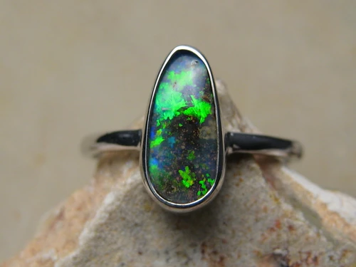boulder opal ring