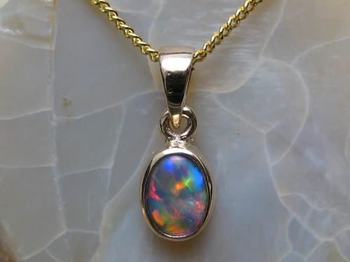 black opal pendant