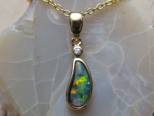 black opal pendant