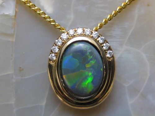 black opal pendant