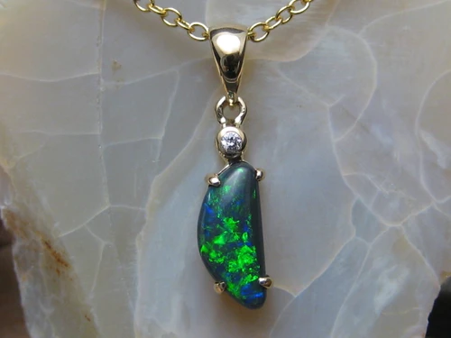 black opal pendant